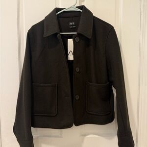 Zara Women's Dark Brown Soft Jacket
